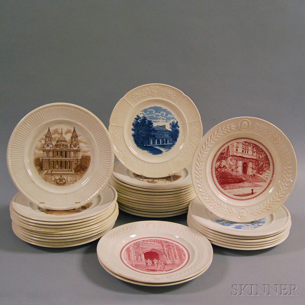 Appraisal: Thirty-three Miscellaneous Wedgwood Plates including commemorative plates of the University