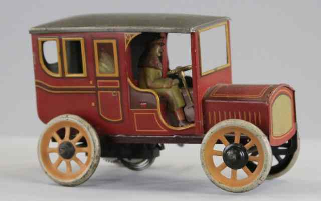 Appraisal: BING LIMOUSINE Germany lithographed tin classic sedan with seated driver