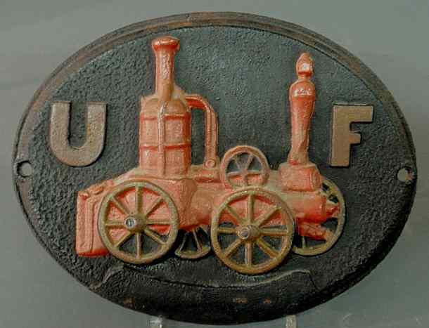 Appraisal: American cast iron fire mark United Firemen's Insurance Company of