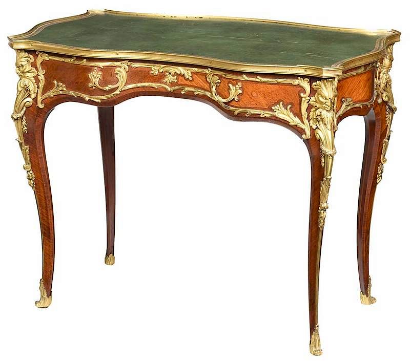 Appraisal: Fine Louis XV Style Ormolu Mounted Writing Table French late