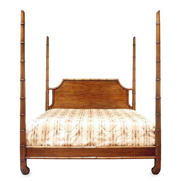 Appraisal: A George III style mahogany four post bed height in