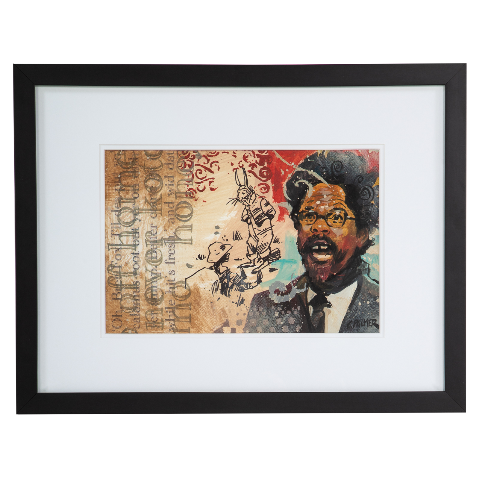 Appraisal: CHARLY PALMER TAR BABY CORNELL WEST MIXED MEDIA American b