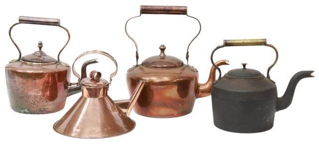 Appraisal: lot of English Georgian and Victorian period kettles th c