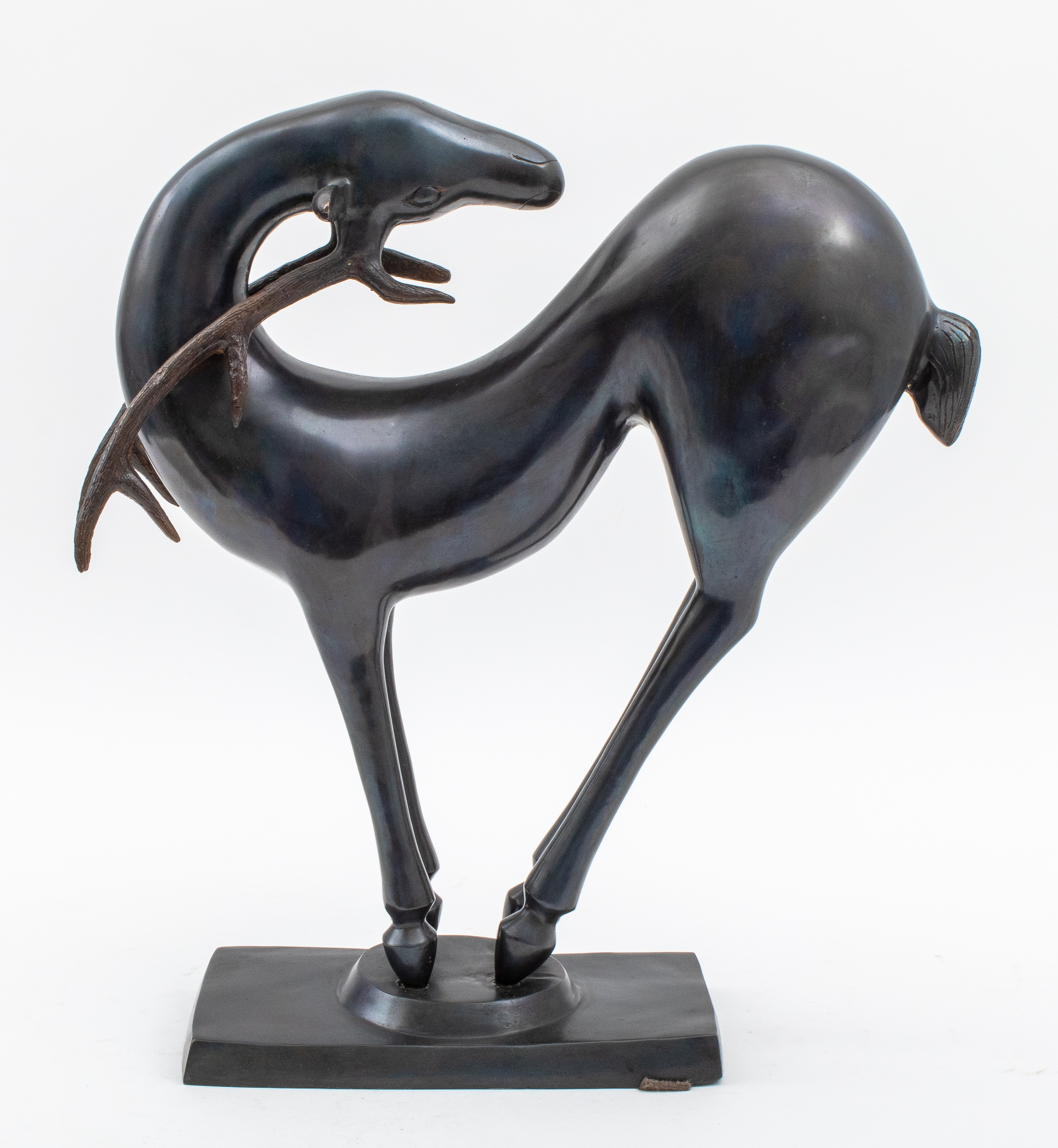 Appraisal: AMERICAN ART DECO STYLE SCULPTURE OF A STAG American Art