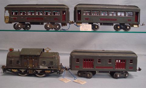 Appraisal: Lionel standard gauge train set army green locomotive cars some