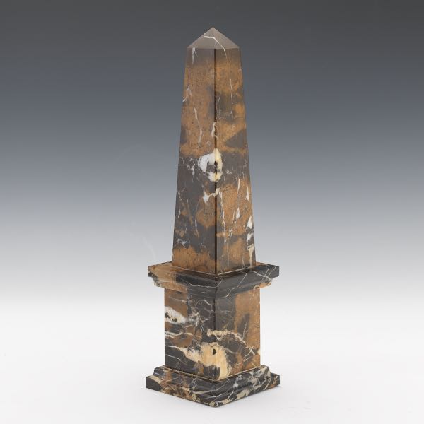 Appraisal: MARBLE EGYPTIAN REVIVAL OBELISK x x Classic Egyptian Revival marble