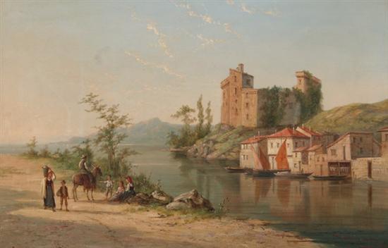 Appraisal: WILLIAM DOMMERSON Dutch - CASTLE CLISSON ON THE TIBER signed