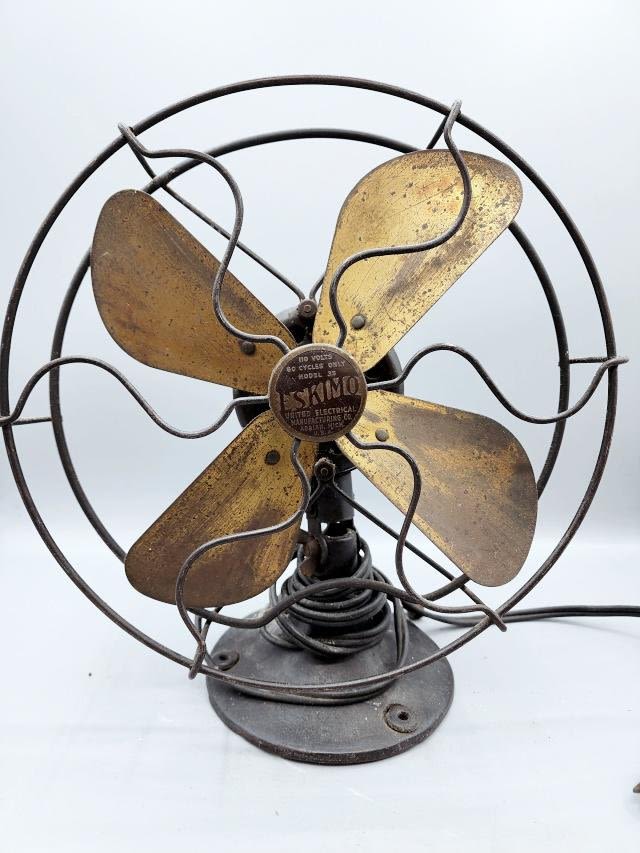 Appraisal: Antique Eskimo Fan Model not working tall cage is in