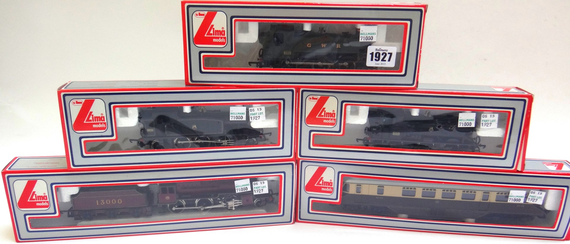 Appraisal: Five Lima gauge locomotives including a GWR tank locomotive a