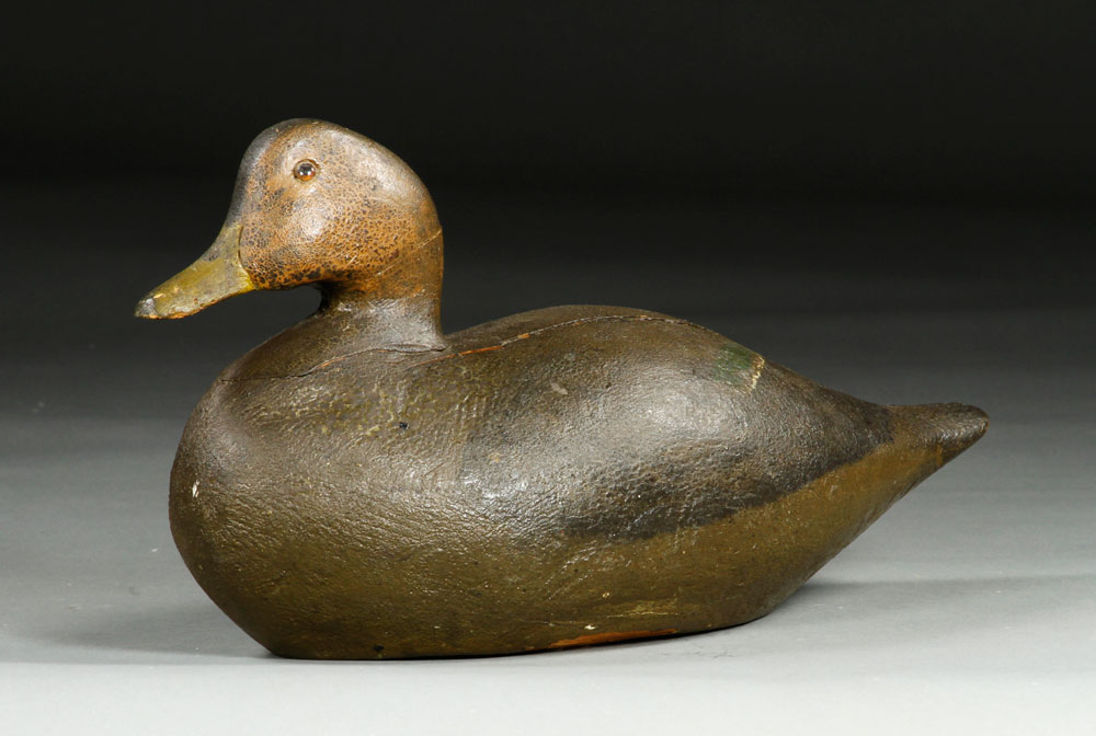 Appraisal: - Painted Duck Decoy Duck decoy painted wood labeled Made