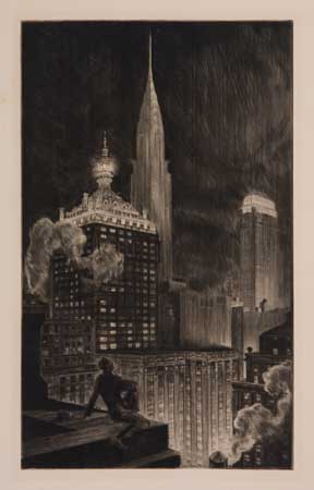 Appraisal: AMERICAN PRINTMAKERS Group of prints WALTER TITTLE Manhattan Minarets drypoint