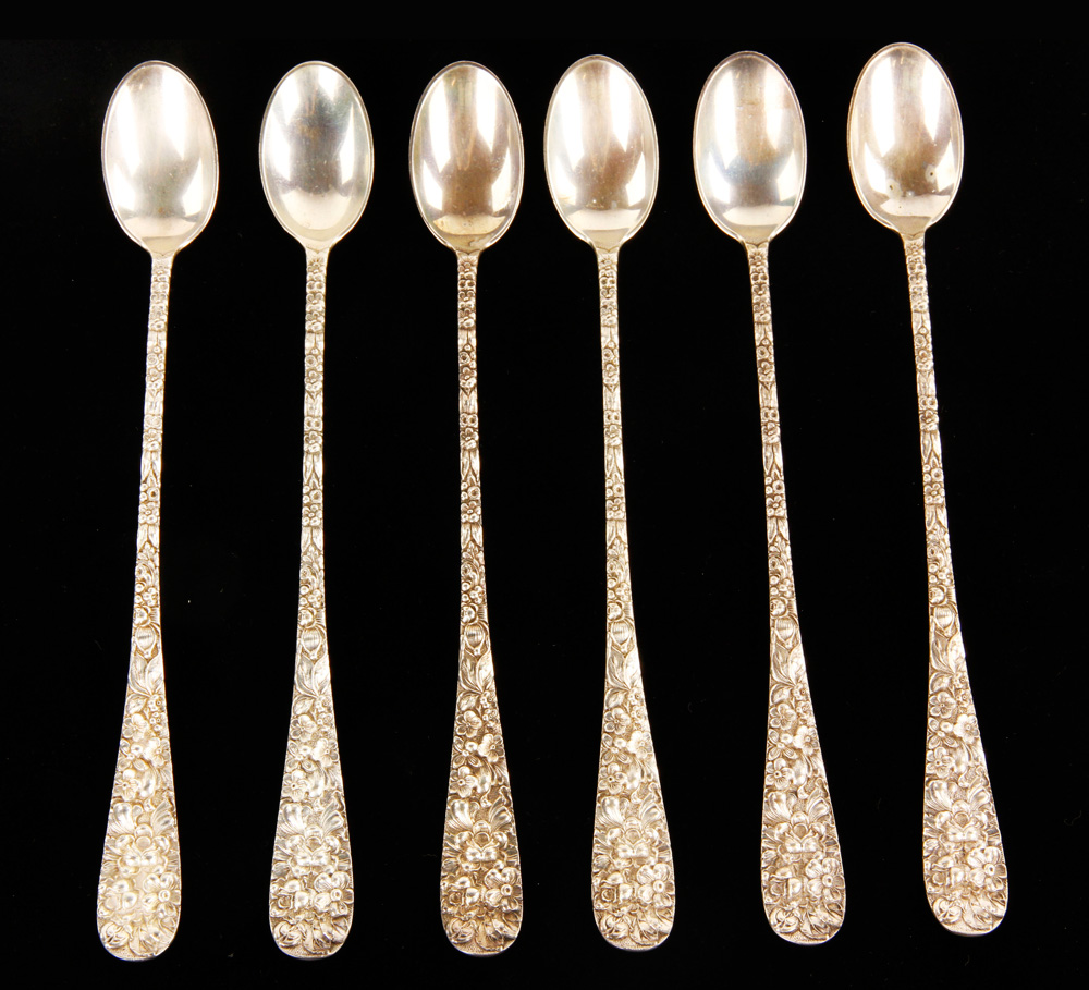 Appraisal: - Stieff Sterling Iced Tea Spoons Six iced tea spoons