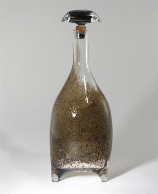 Appraisal: A Nuutajarvi Finland glass decanter and stopper by Bjorn Weckstrom