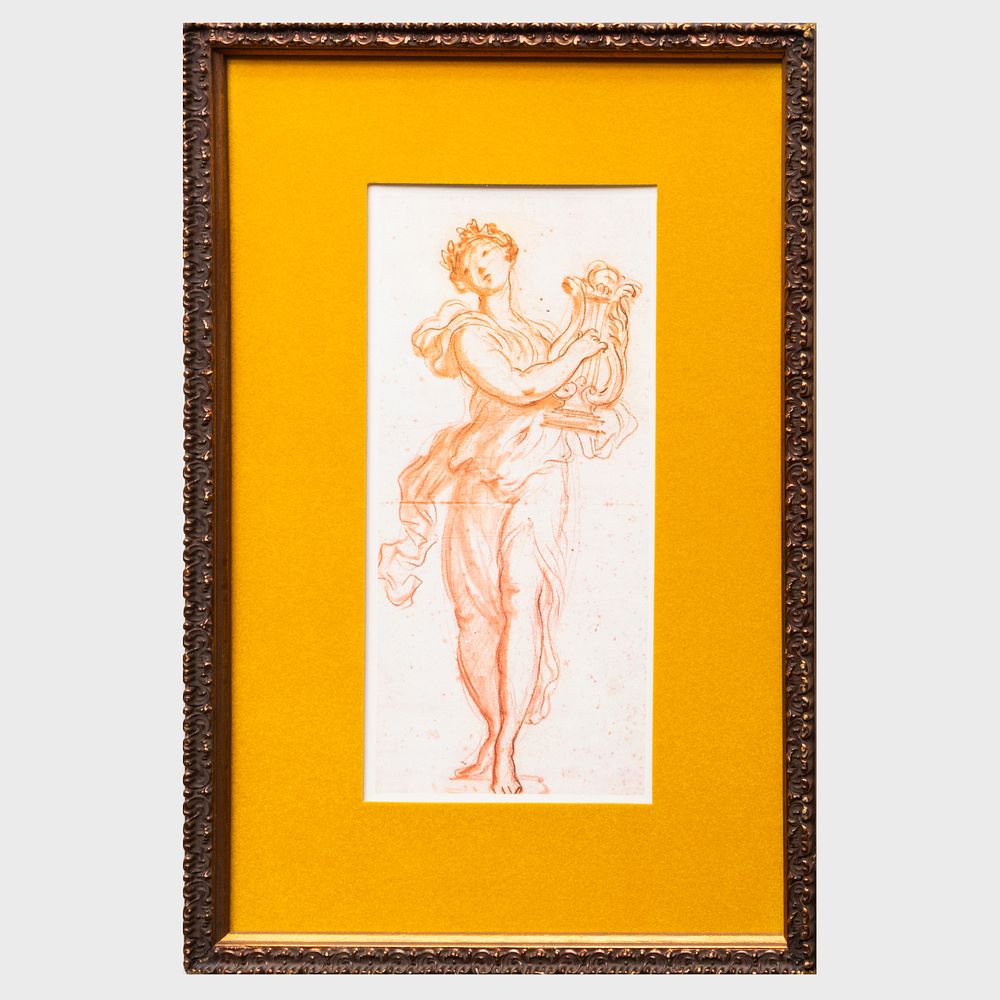 Appraisal: After French School Maiden with Lyre Photomechanical reproduction on paper