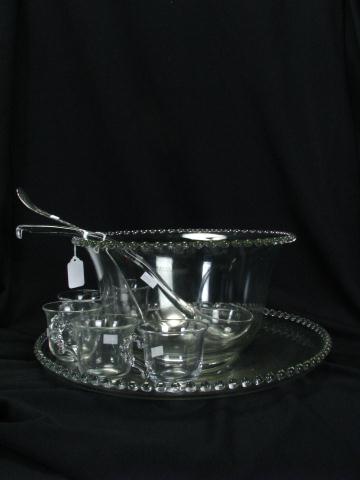 Appraisal: Candlewick Punch Bowl Set includes punch bowl with underplate punch