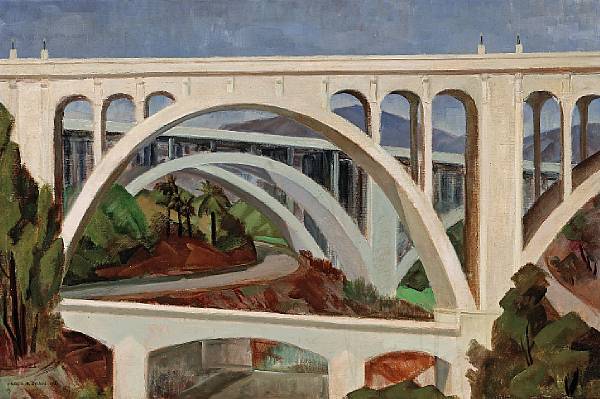 Appraisal: Frode Nielsen Dann American - Pasadena Bridge Colorado Street Bridge