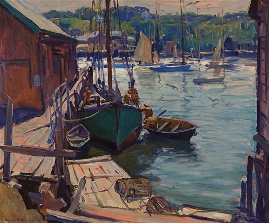 Appraisal: EMILE ALBERT GRUPPE American - Early Morning Gloucester oil on