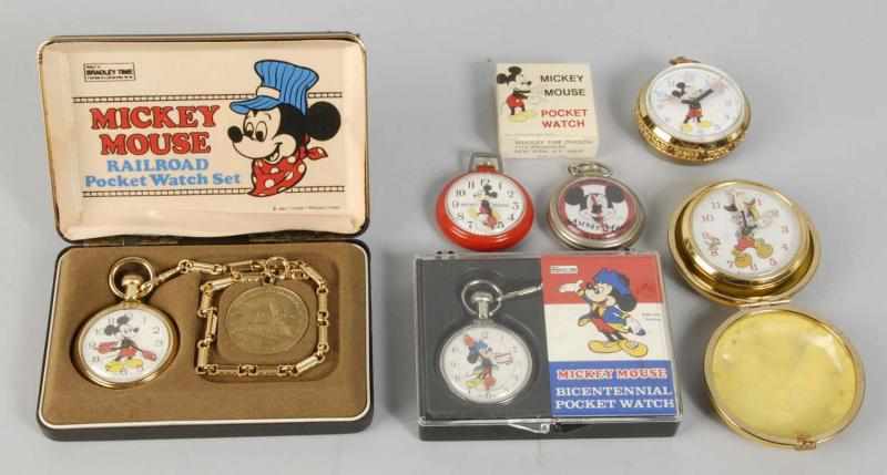 Appraisal: Lot of Walt Disney Character Pocket Watches Description Circa s