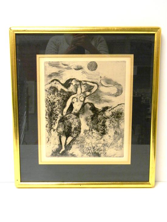 Appraisal: Marc Chagall Russian - original etching based on the fables