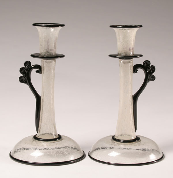 Appraisal: Vetreria Artistica Barovier e C Primavera candlesticks designed by Ercole