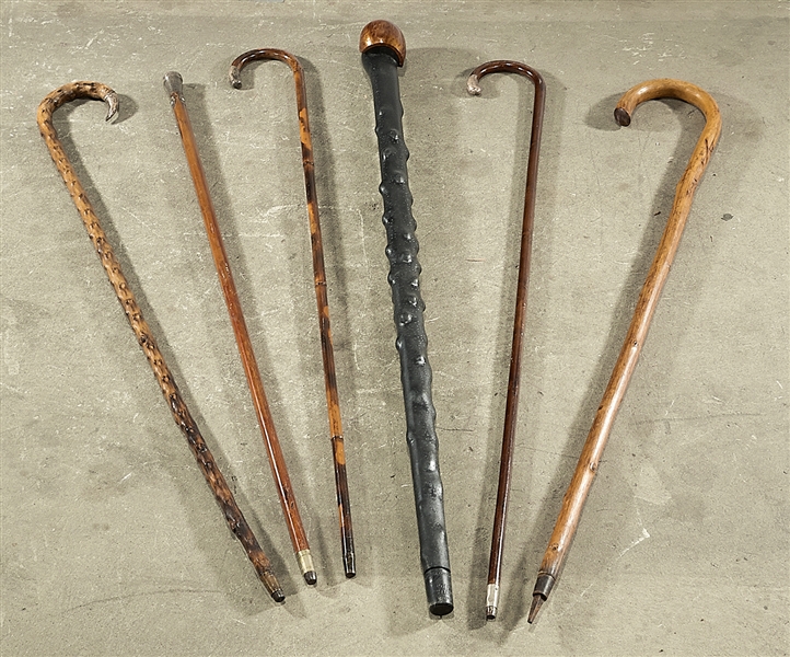 Appraisal: Group of various canes x largest approx Condition as-is