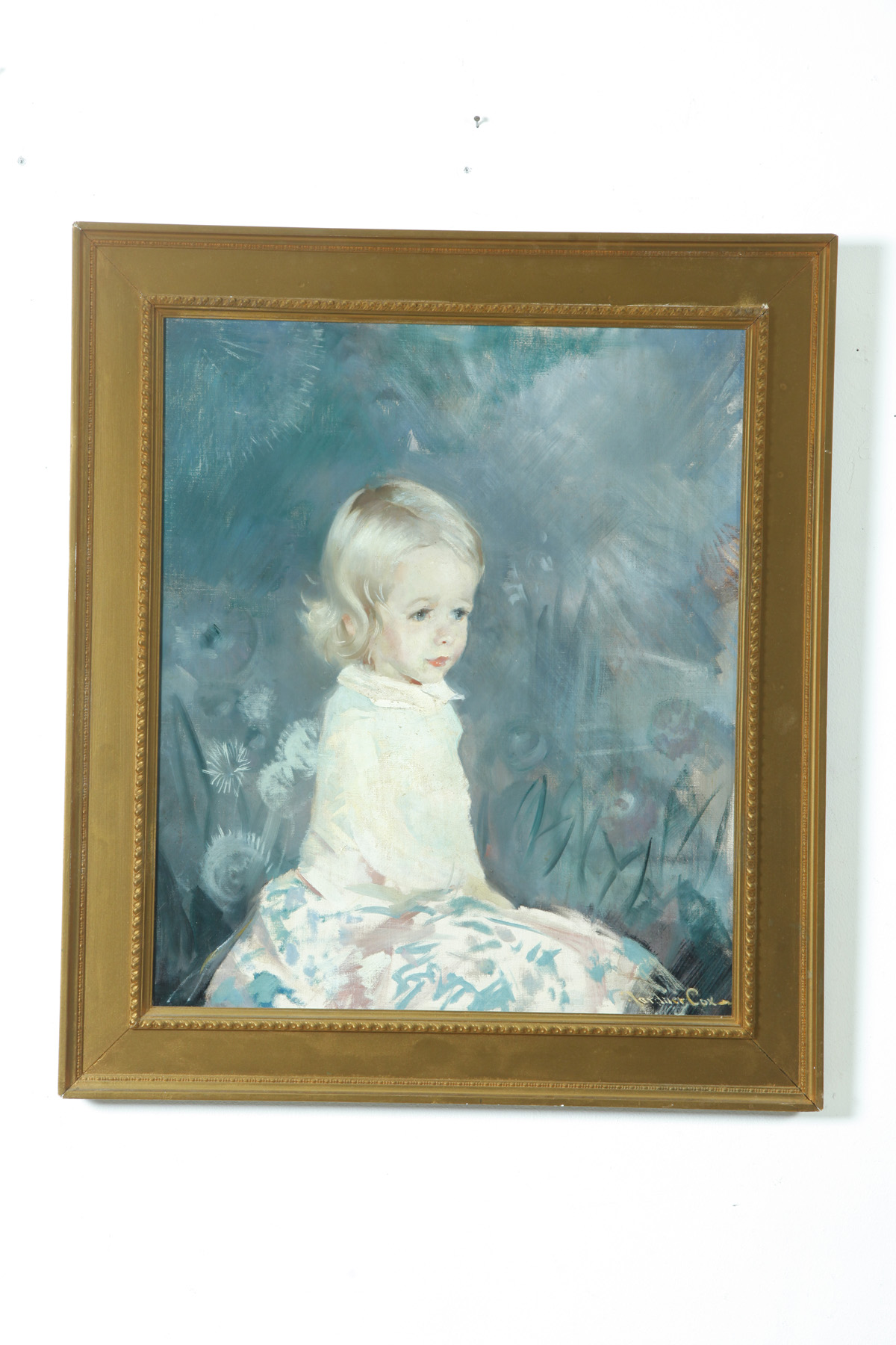 Appraisal: PORTRAIT OF A CHILD BY GARDNER COX MASSACHUSETTS - Oil