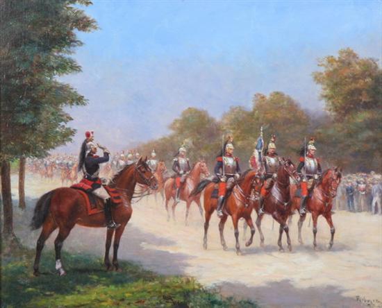 Appraisal: PAUL EMILE LEON PERBOYRE French - LA CAVALERIE FRAN AISE