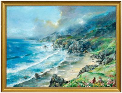 Appraisal: Eva Holusa Makk painting Hawaii born titled verso canvas California