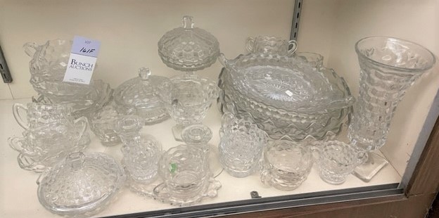 Appraisal: Pcs Fostoria American pattern glassware c o low bowls triangular