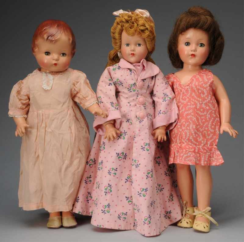 Appraisal: Lot of Composition Effanbee Dolls Description American Ca s Little