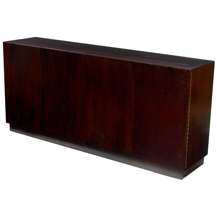 Appraisal: Edward Wormley cabinet by Dunbar model A s dark-stained mahogany