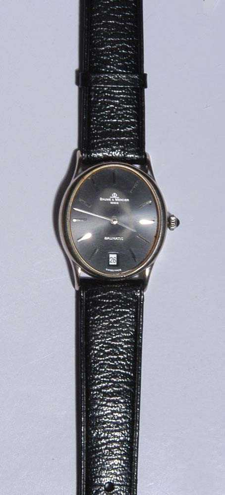 Appraisal: GENTLEMAN'S WRISTWATCH BAUME MERCIER BAUMATIC from the s White gold