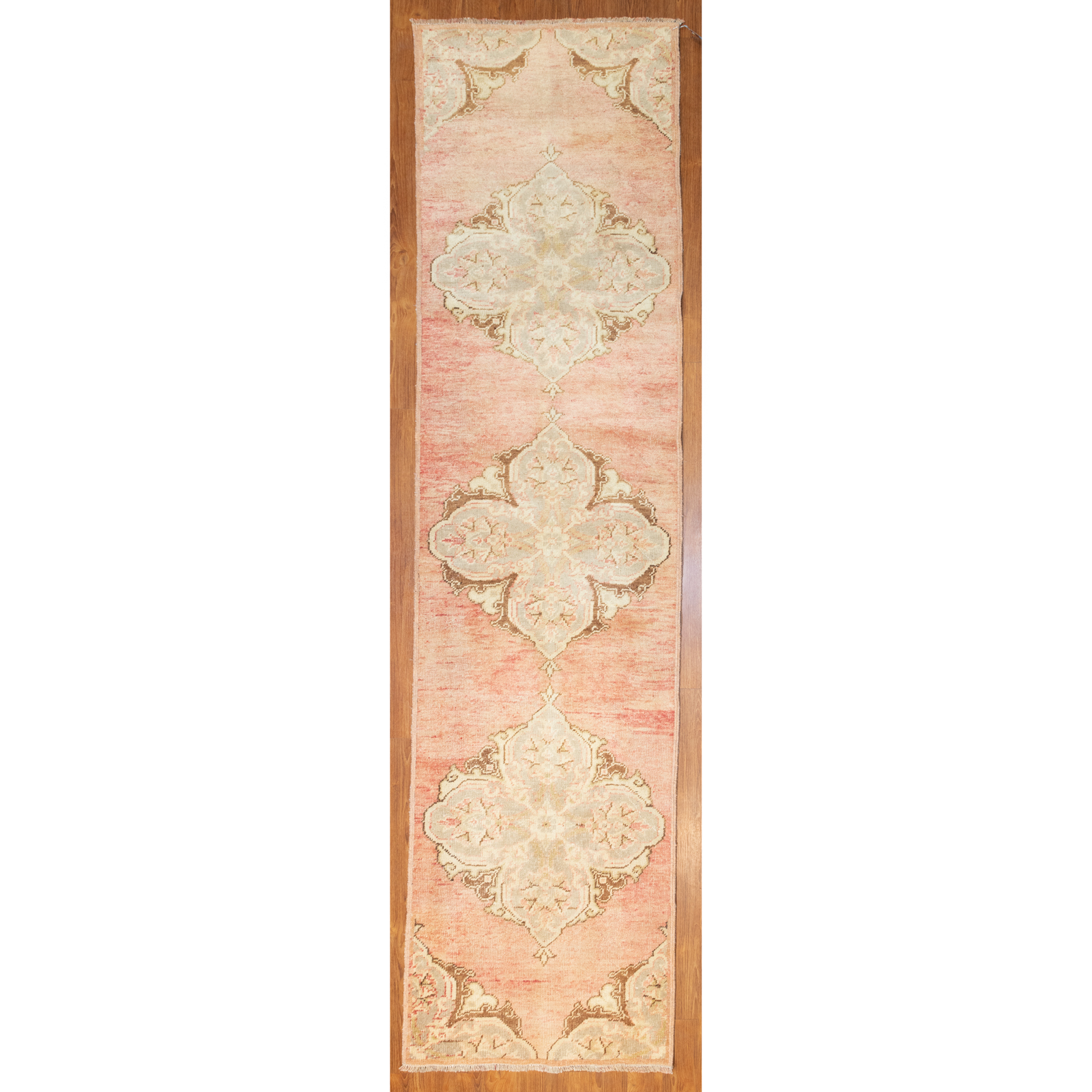 Appraisal: SEMI-ANTIQUE OUSHAK RUNNER TURKEY X Second-quarter- th century hand-knotted wool