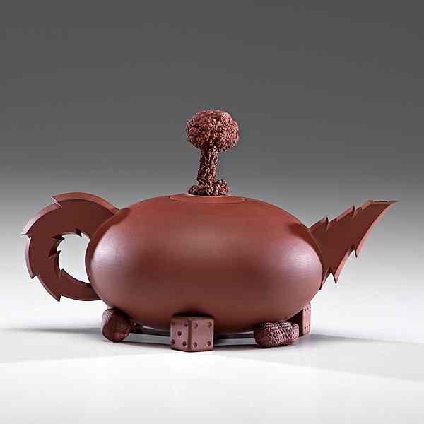 Appraisal: Richard Notkin USA Nuclear Nuts Teapot Stoneware ht wd in