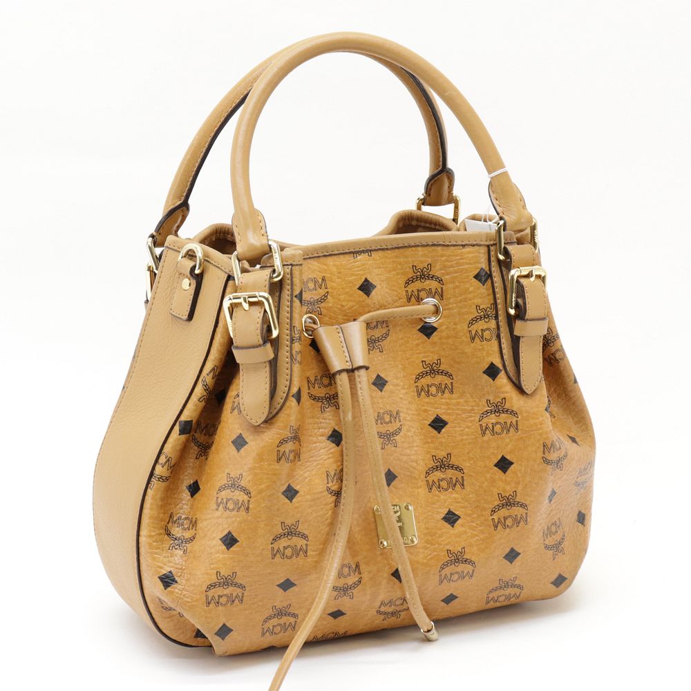 Appraisal: MCM - Way Drawstring Tote MCM Way Drawstring Tote coated