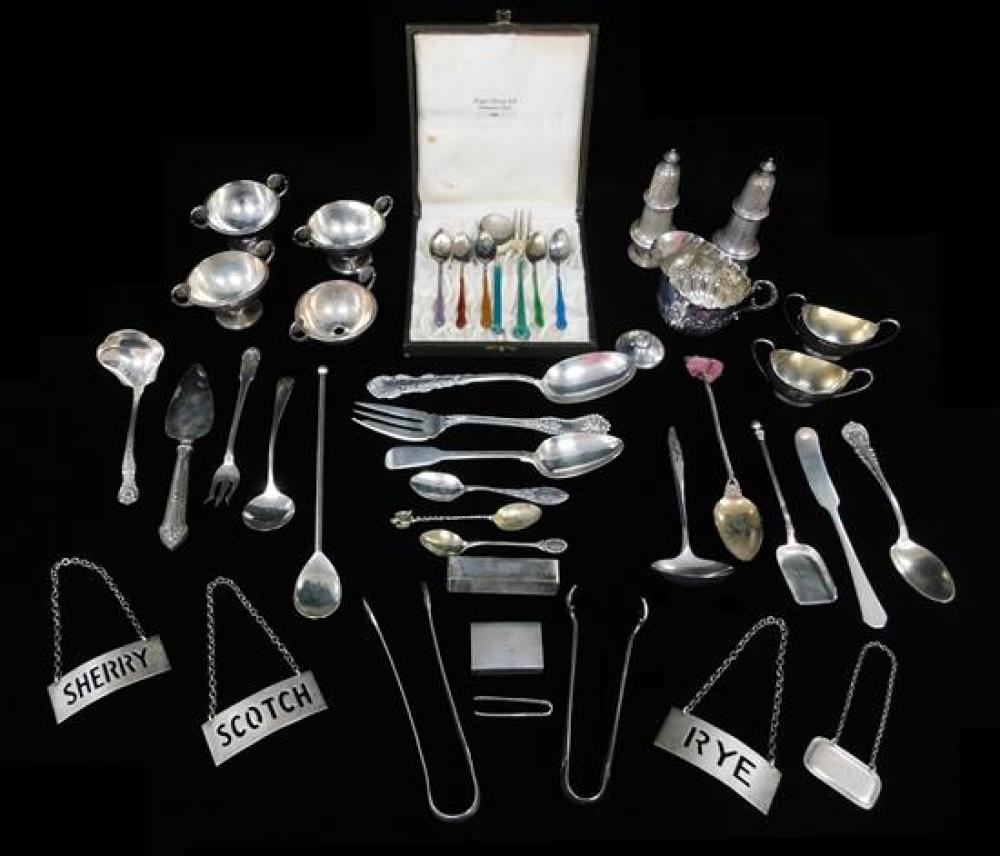 Appraisal: SILVER Forty-two pieces of assorted silver twenty-nine sterling pieces including