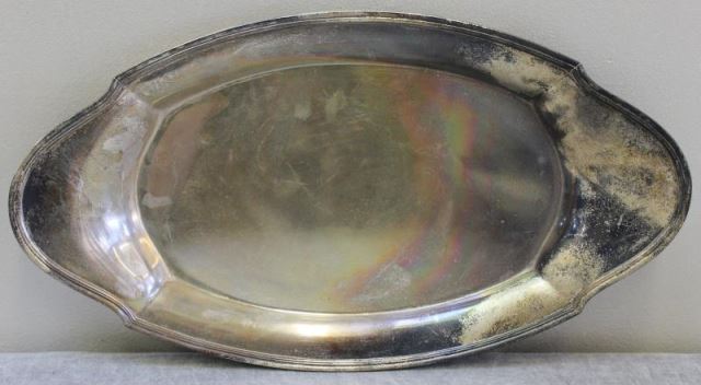 Appraisal: STERLING Tiffany Co Sterling Bread Tray Total approx weight is