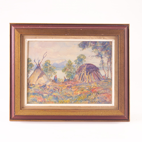 Appraisal: Frank Milton Armington American - Harvest Lanscape watercolor on paper