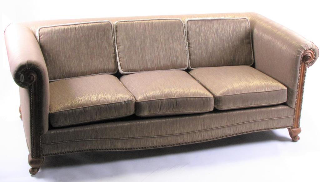 Appraisal: A custom Kreiss Design sofa Chesterfield style with nailhead trimmed