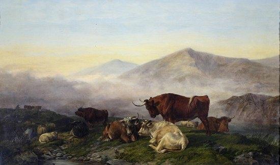 Appraisal: William Luker Livestock Grazing by a Streamsigned and datedoil on