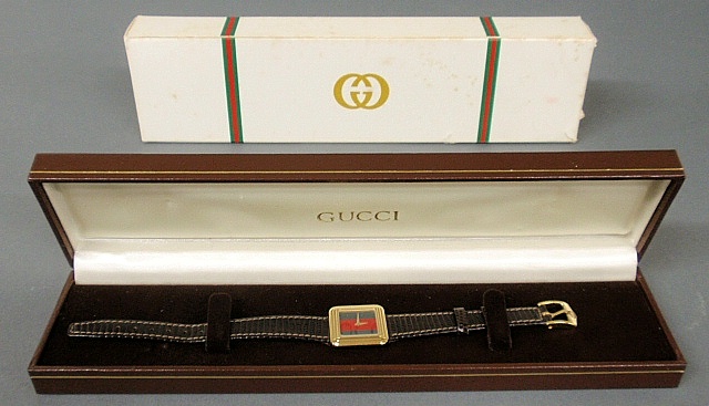 Appraisal: - Ladies Gucci wristwatch SN- with original case and box