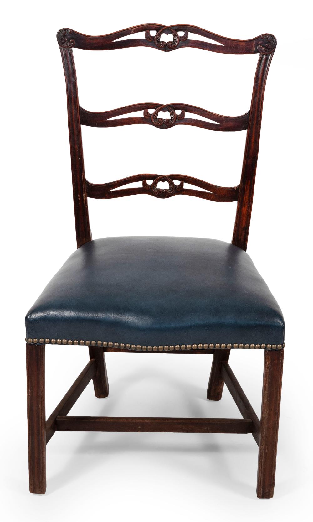 Appraisal: CHIPPENDALE RIBBON-BACK SIDE CHAIR CIRCA BACK HEIGHT SEAT HEIGHT CHIPPENDALE