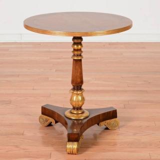 Appraisal: Regency style parcel gilt rosewood occasional table th th c