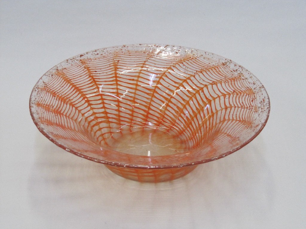 Appraisal: Monart glass vase and Monart glass dish both def