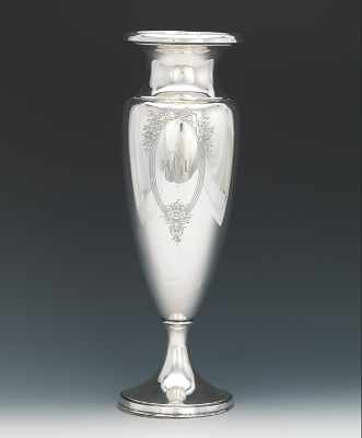 Appraisal: A Large Sterling Silver Vase by Gorham Baluster shape vase