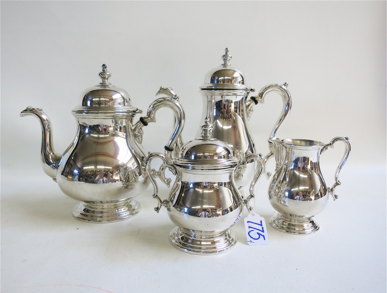 Appraisal: INTERNATIONAL STERLING SILVER COFFEE AND TEA SERVICE four pieces in