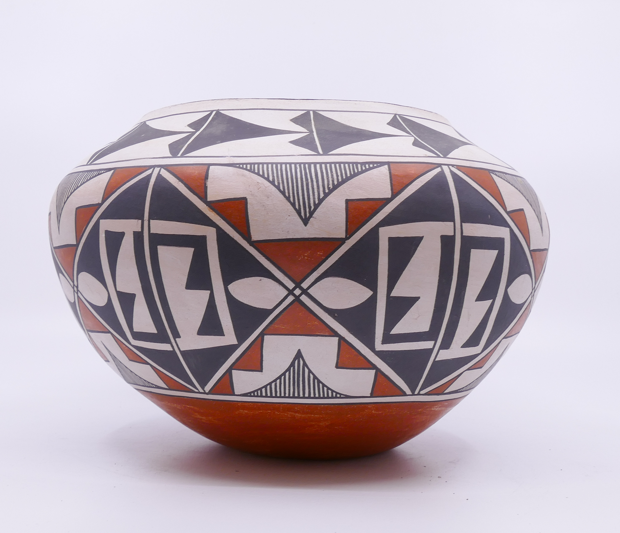 Appraisal: J Antonio Acoma Polychrome Decorated Jar- x ''