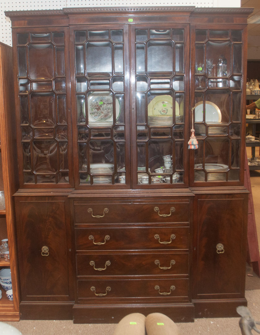 Appraisal: Mahogany secretary breakfront