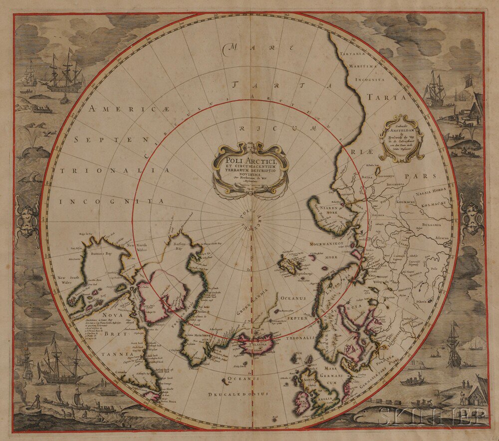 Appraisal: North Pole Frederick de Wit - Poli Arctici et Circumiacentium