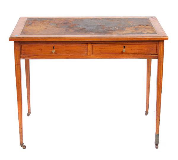 Appraisal: An Edwardian writing desk losses and damage height in width